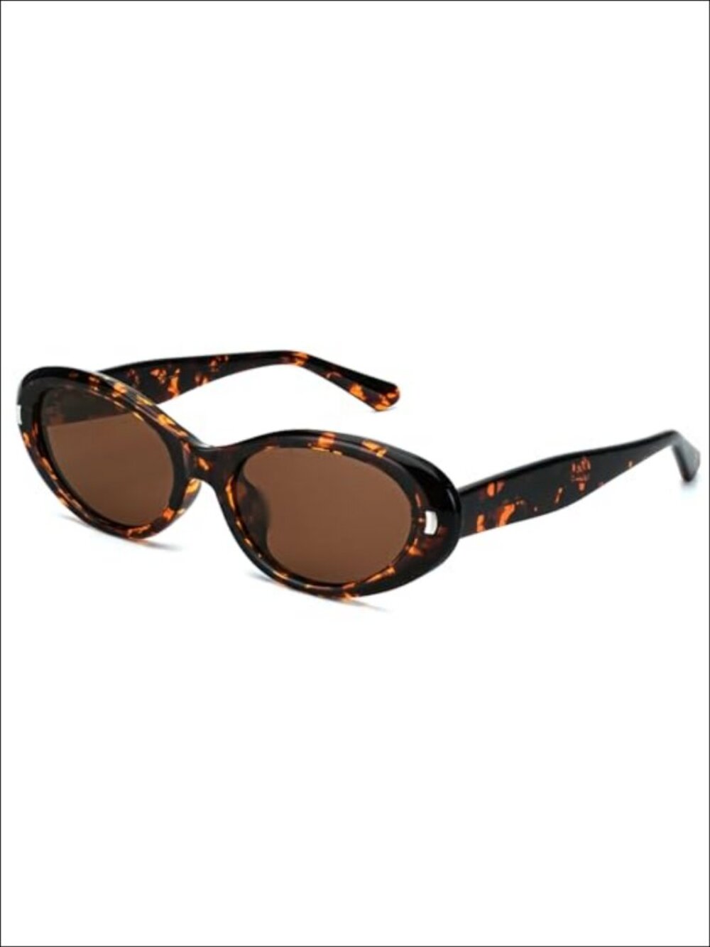 Retro Oval Polarized Sunglasses UV400 TR90 Lightweight Full-Frame